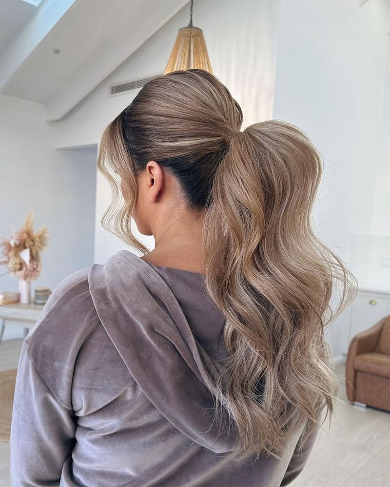 Pulled-Back Ponytails