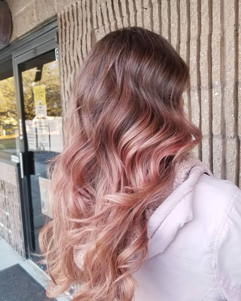 Balayage em ouro rosa