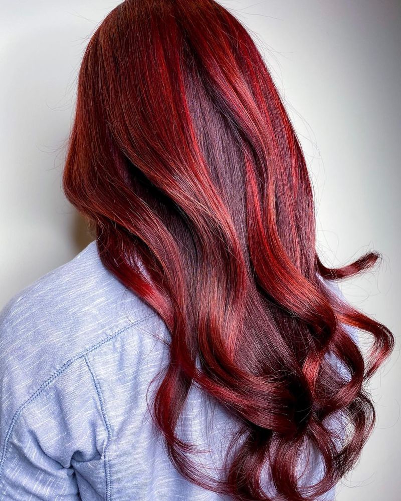 Balayage vermelho rubi