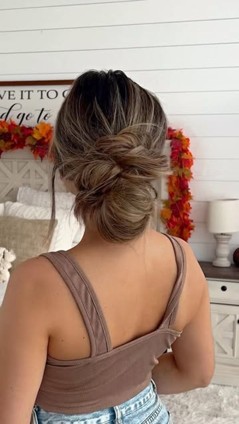 Sandy Brown Messy Bun