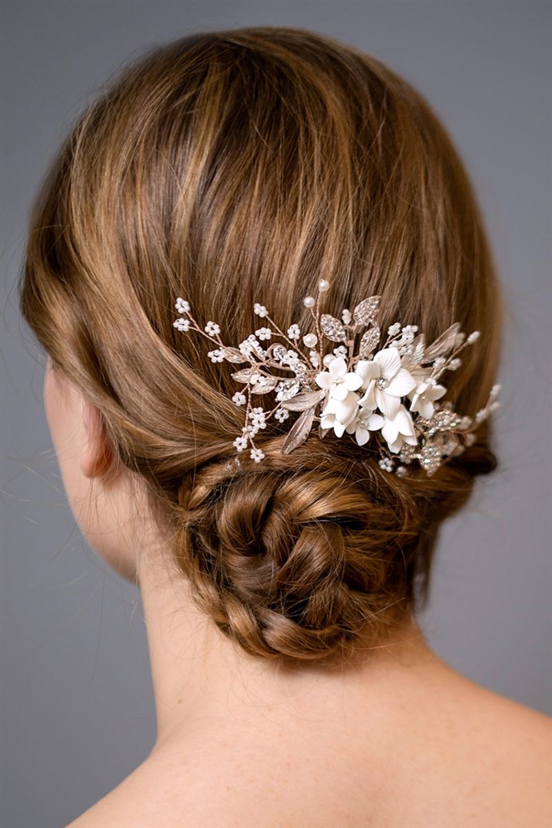 Sculptural Bun with Hair Jewelry