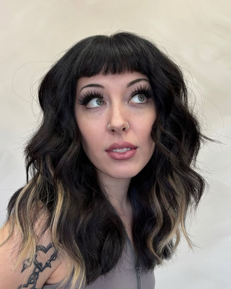 Shag with Swooping Bangs