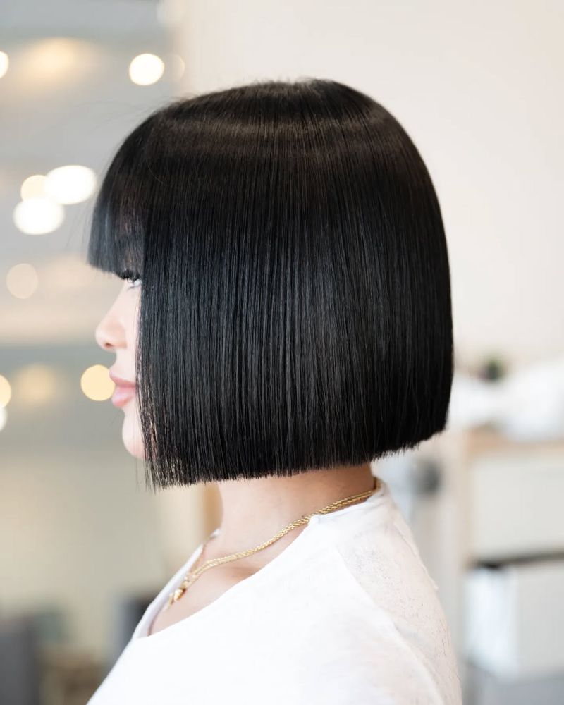 Short Blunt Fringe Bob