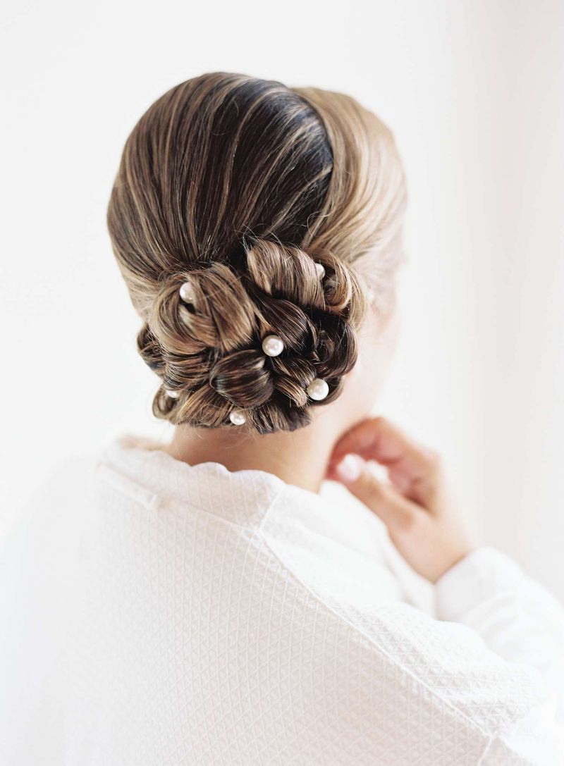 Side Bun with Vintage Waves