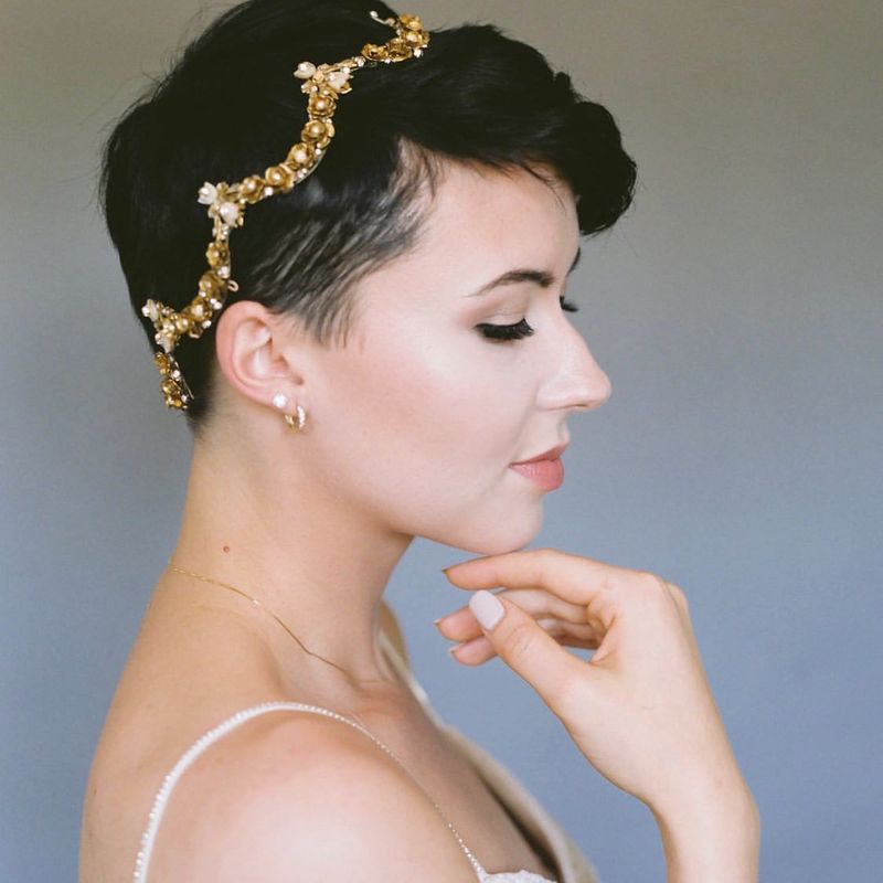 Chic Pixie Cut with Accessories