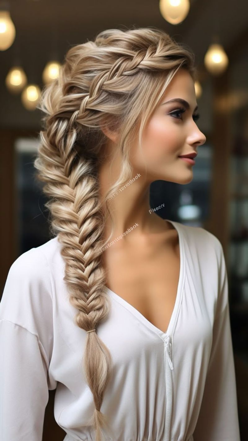 Side Swept Fishtail Braid