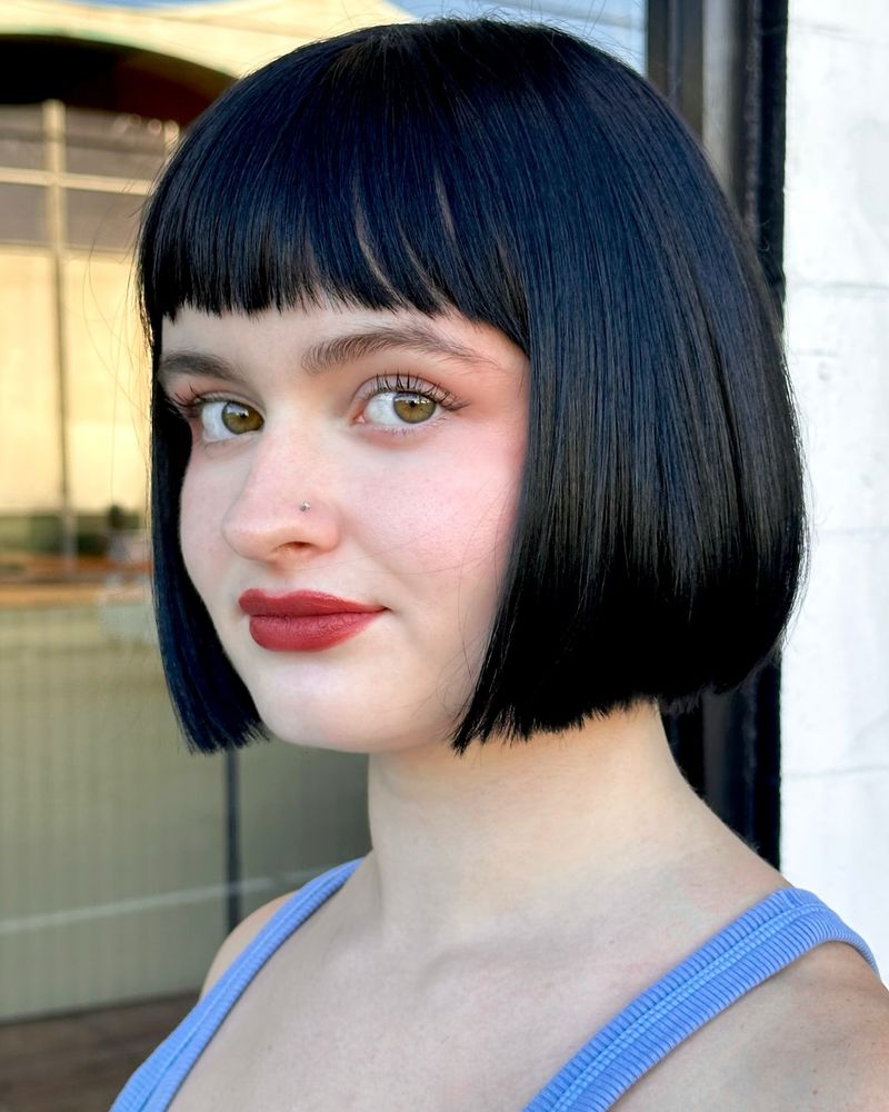 Sleek Bob with Bangs