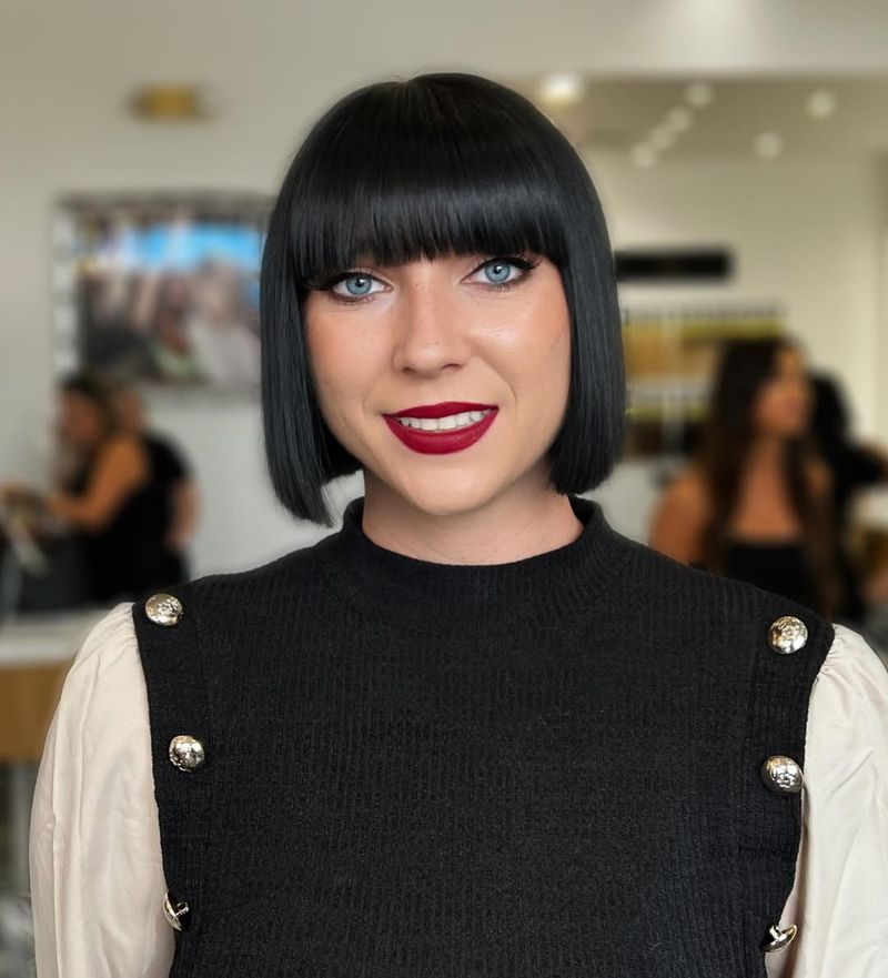 Sleek Bob with Bangs