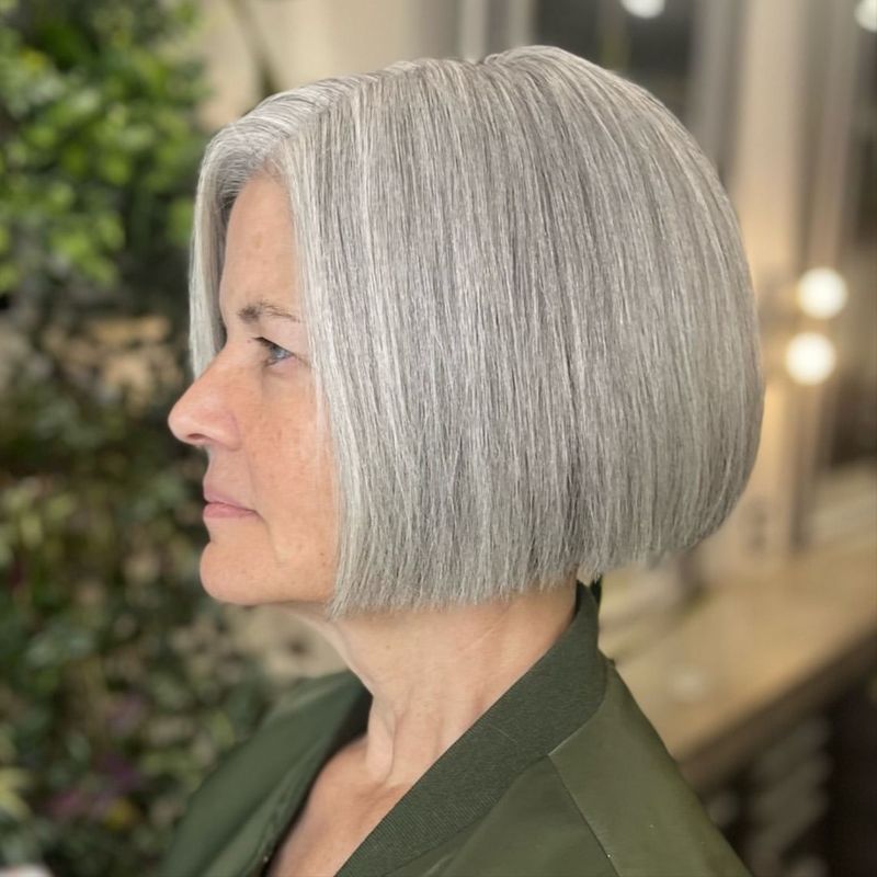 Sleek Grey Bob