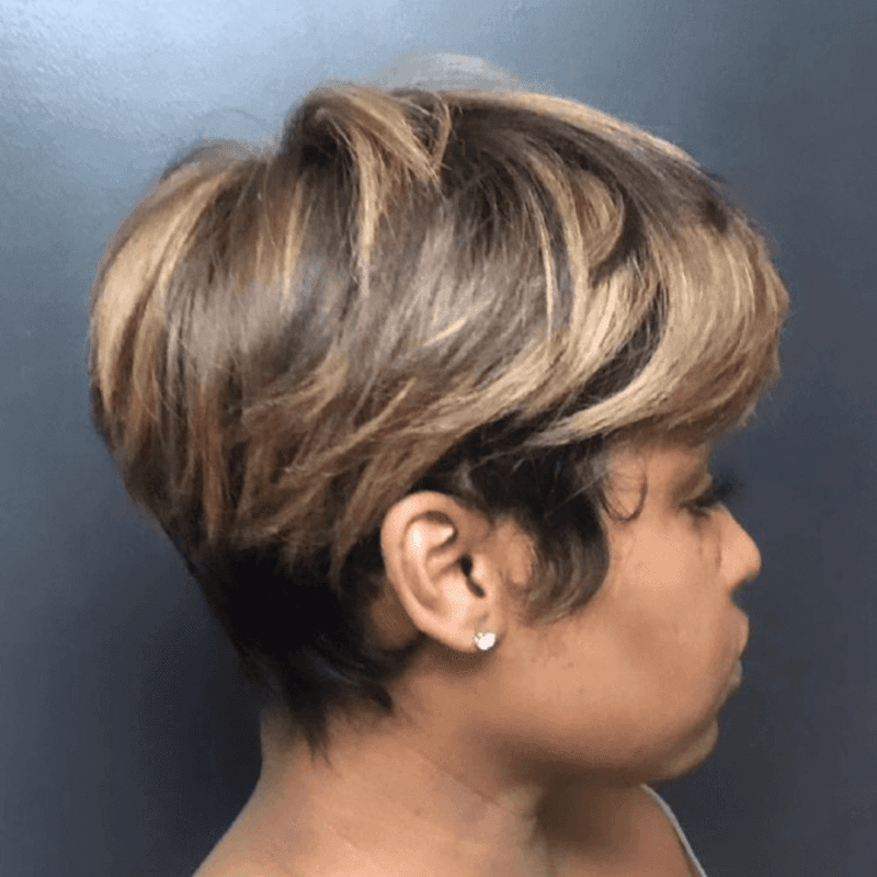 Sleek Pixie with Highlights