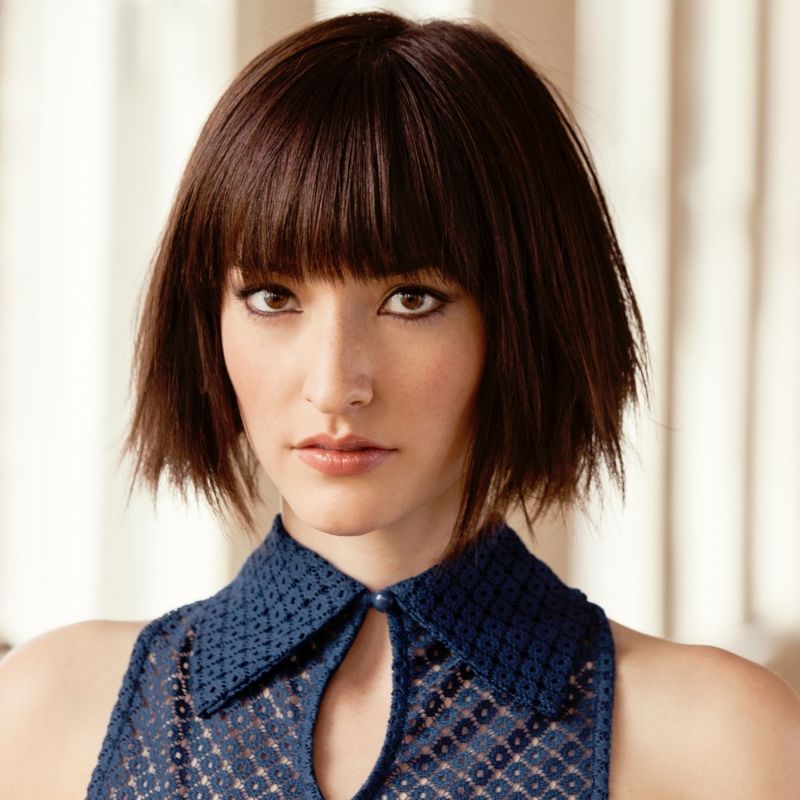 Textured Bob with Fringe