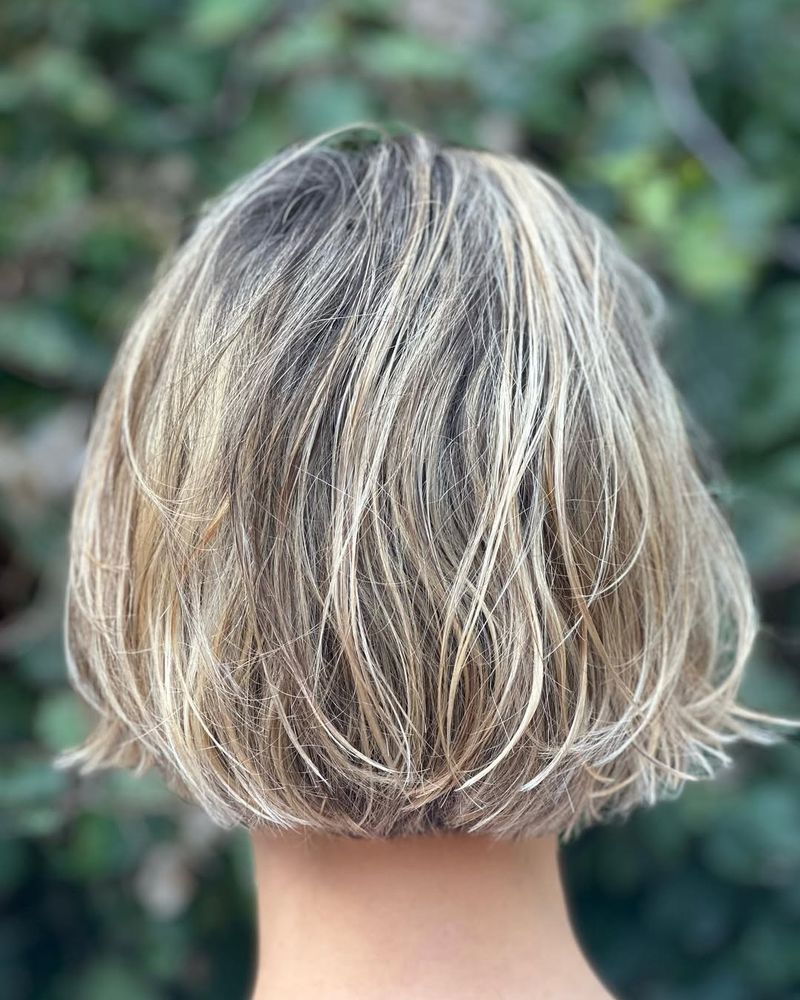 Textured Bob with Highlights