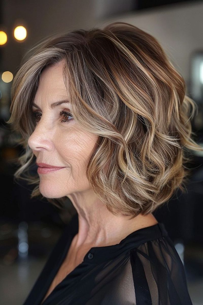 Textured Lob with Balayage