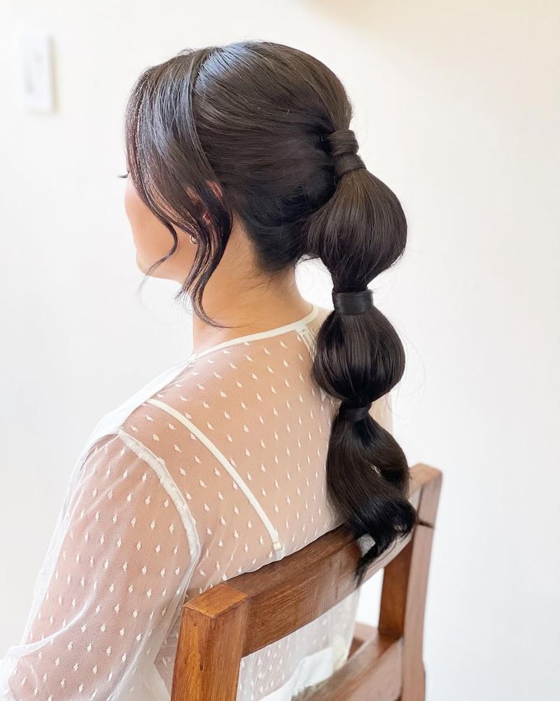 The Bubble Braid Ponytail