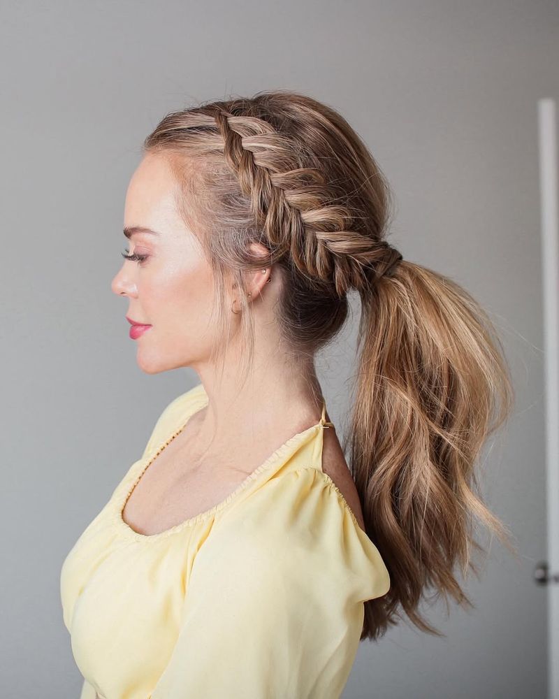 The Crown Braid Ponytail