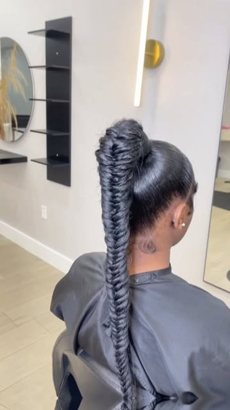 The Crowned Fishtail Ponytail