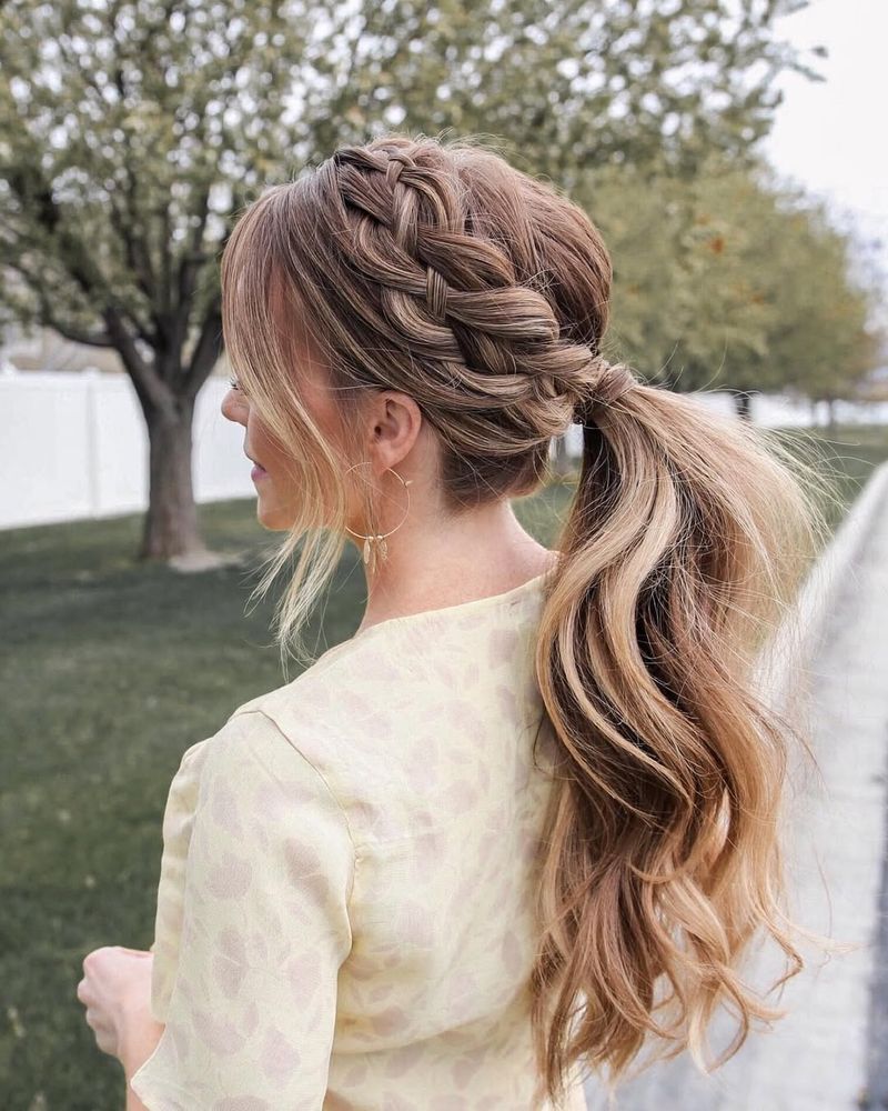 The Four-Strand Braid Ponytail