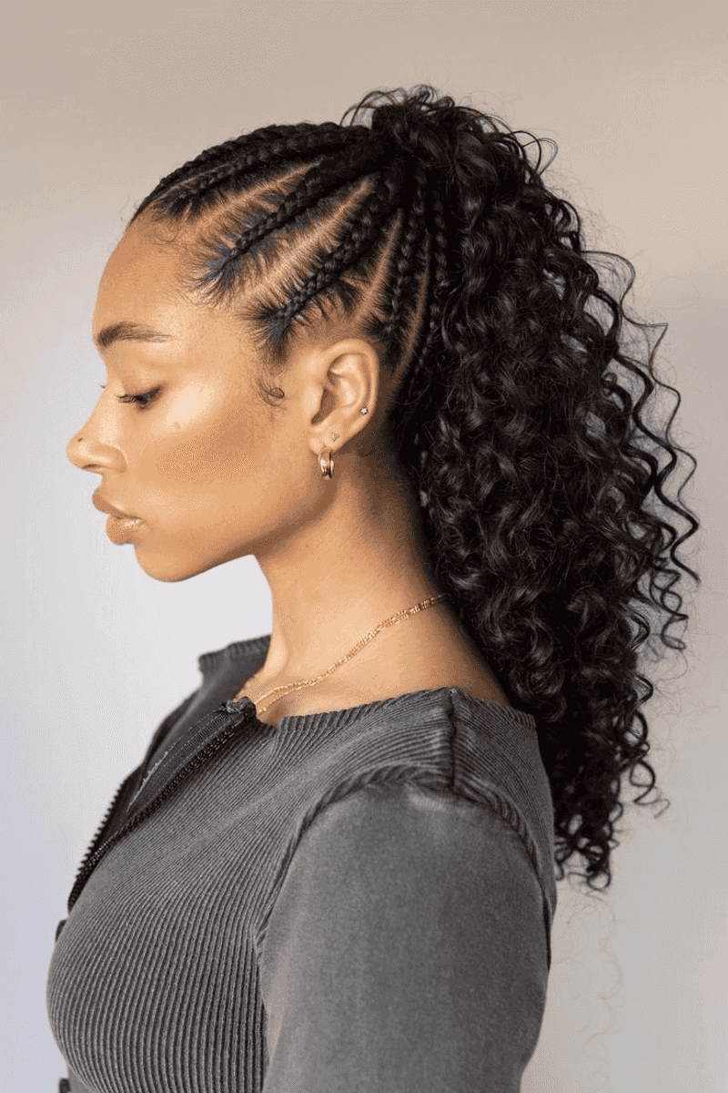 The S-Shape Braid Ponytail