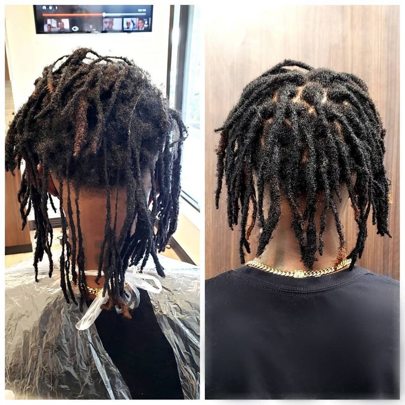 Thin Freeform Dreads