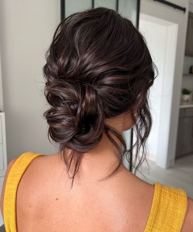 Chignon basso arricciato