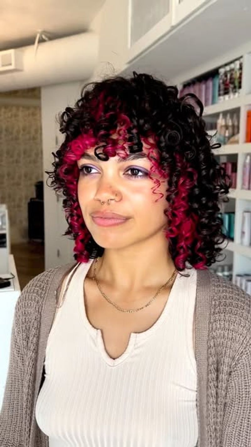 Two-Toned Curly Bangs