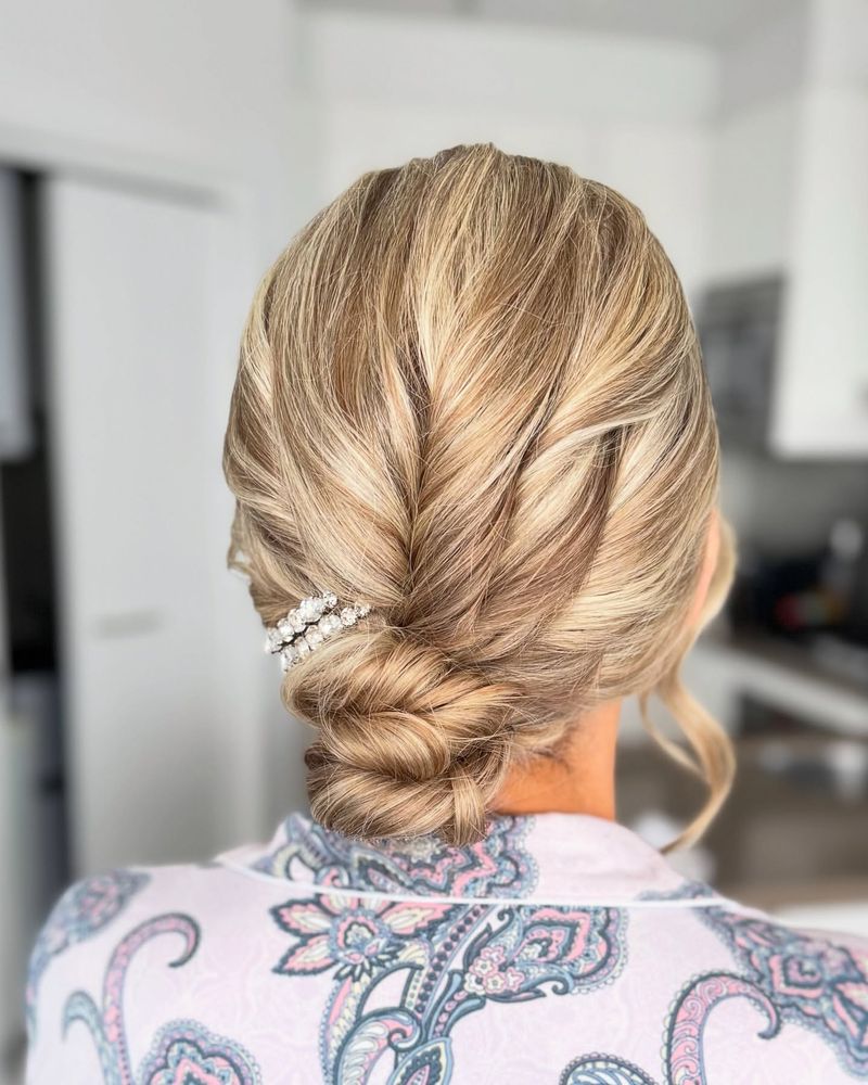 V-Cut with Elegant Chignon