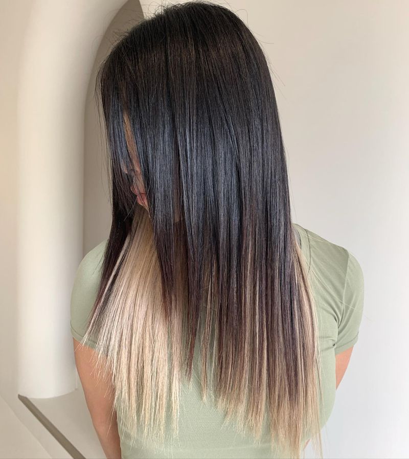 V-Cut with Ombre Highlights