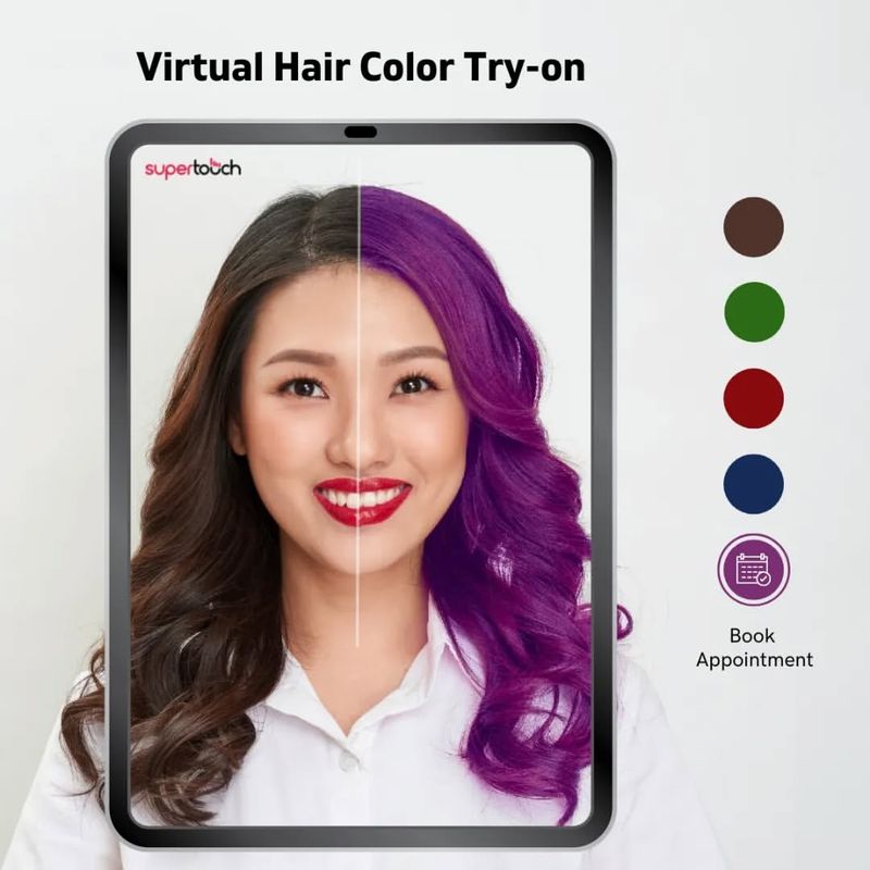 Aplicações virtuais de coloração do cabelo