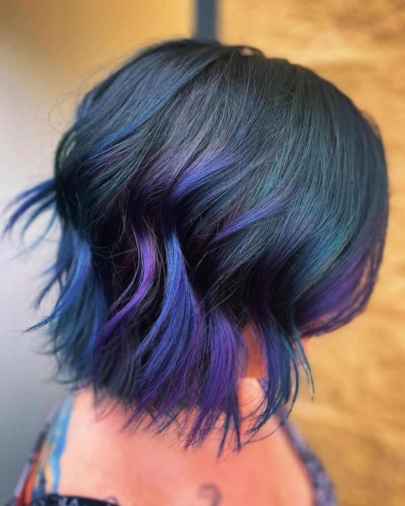 Vivid Peacock Hair