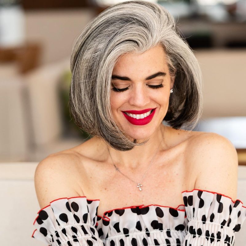 Voluminous Grey Bob