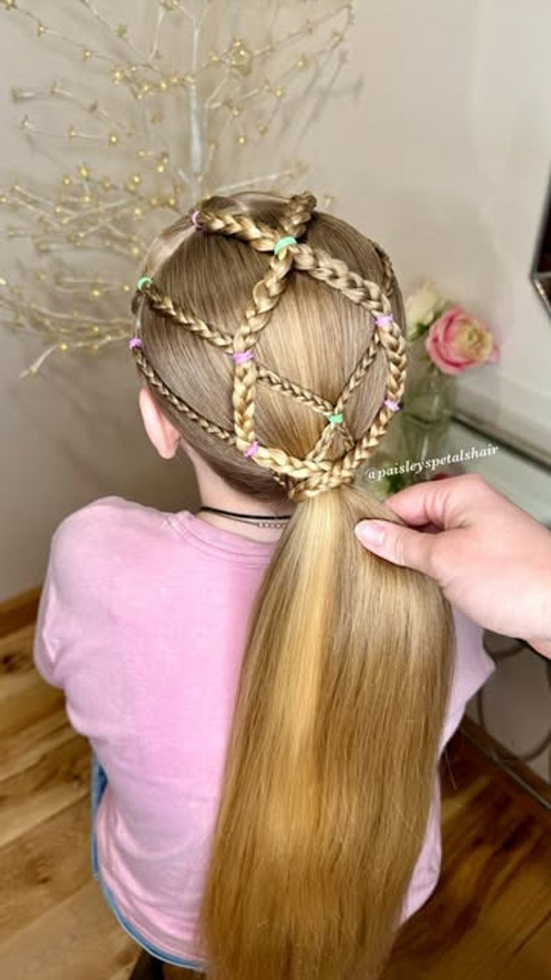 Waterfall Braid Ponytail