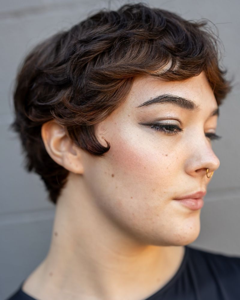 Coupe Pixie ondulée