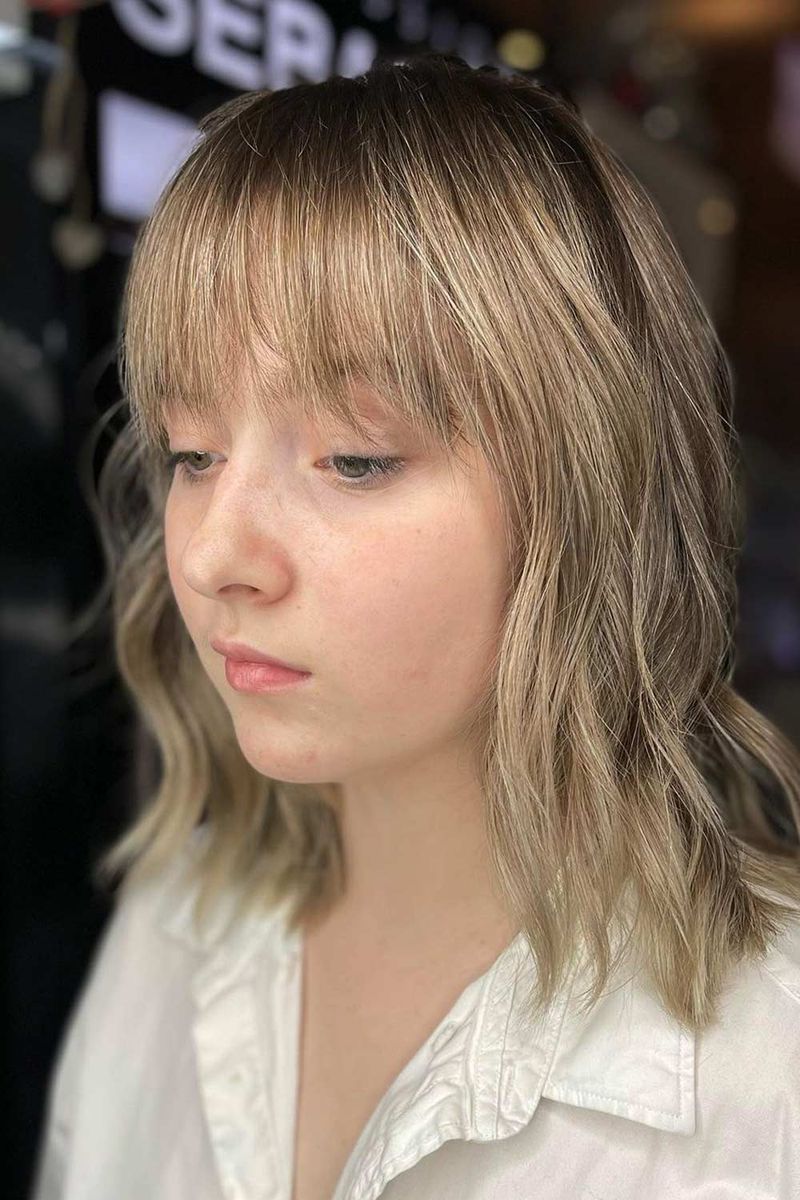 Wispy Bangs with Blunt Cut