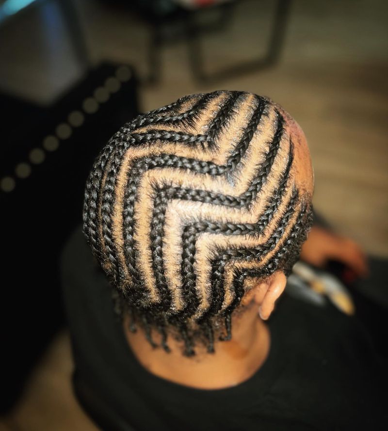 Trenzas en zigzag