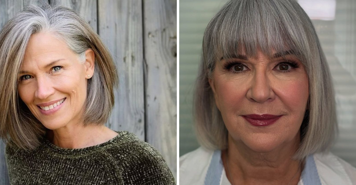 29 Gorgeous Long Bob Hairstyles For Older Women With A Square Face That Will Complement Your Age and Style