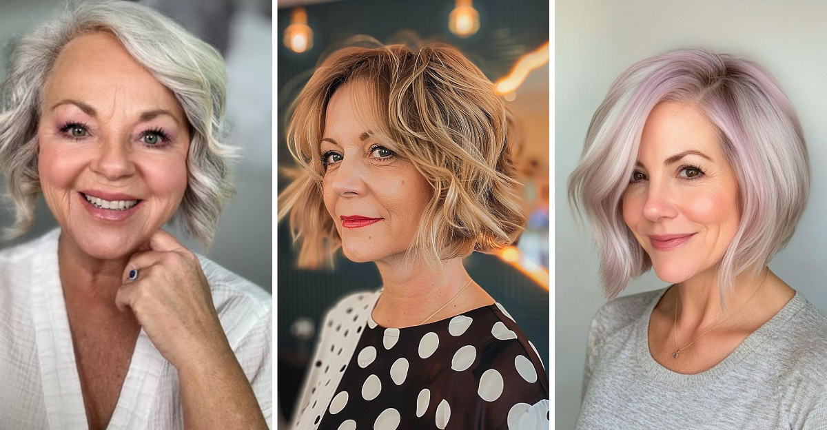 29 Youthful Wavy Bobs For Mature Women