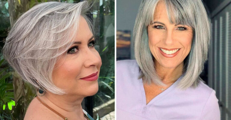 penteados com franja para mulheres mais velhas