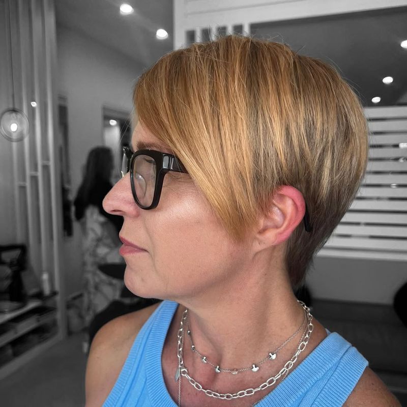 Pixie Cut with Side-Swept Bangs