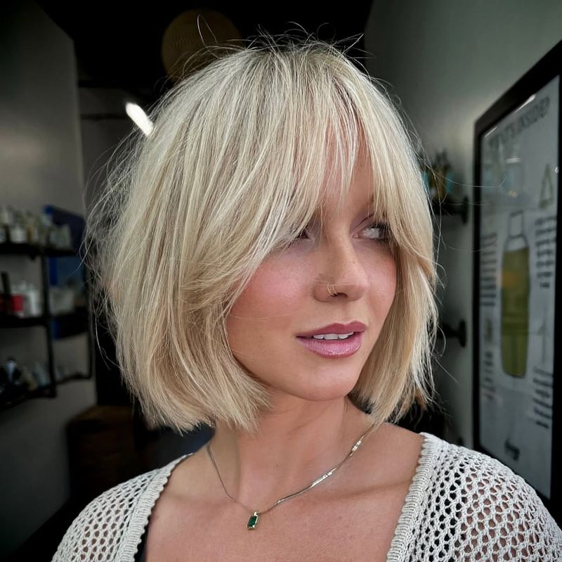 Shaggy Blonde Bob