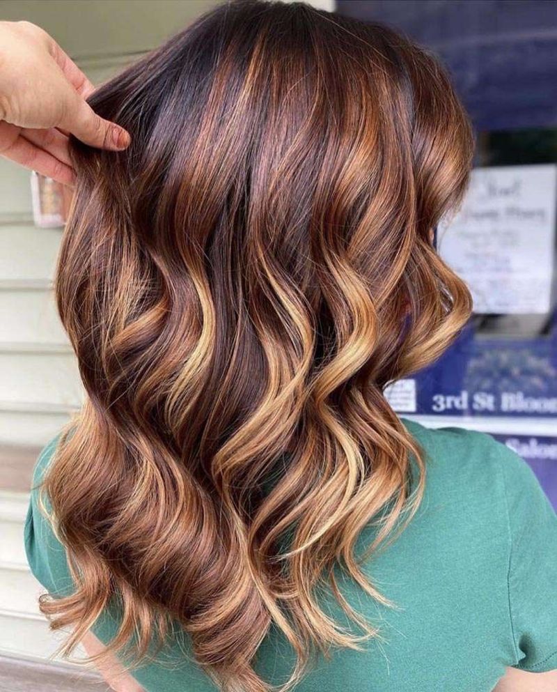 Mocha Brown with Sunlit Streaks