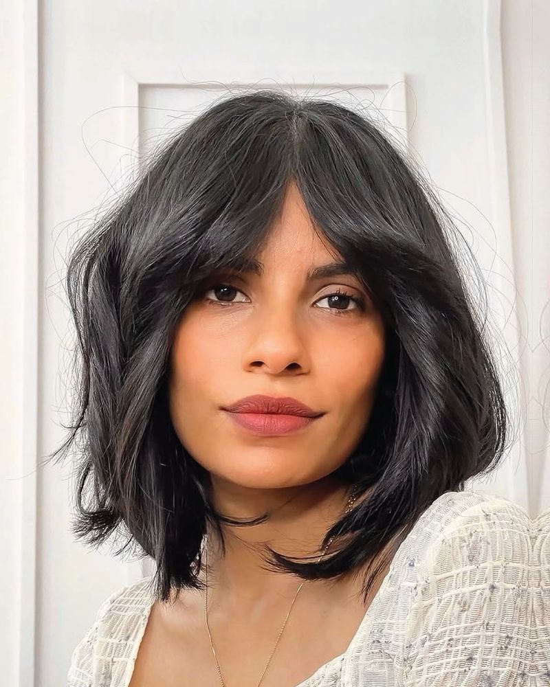 Textured Bob with Bangs