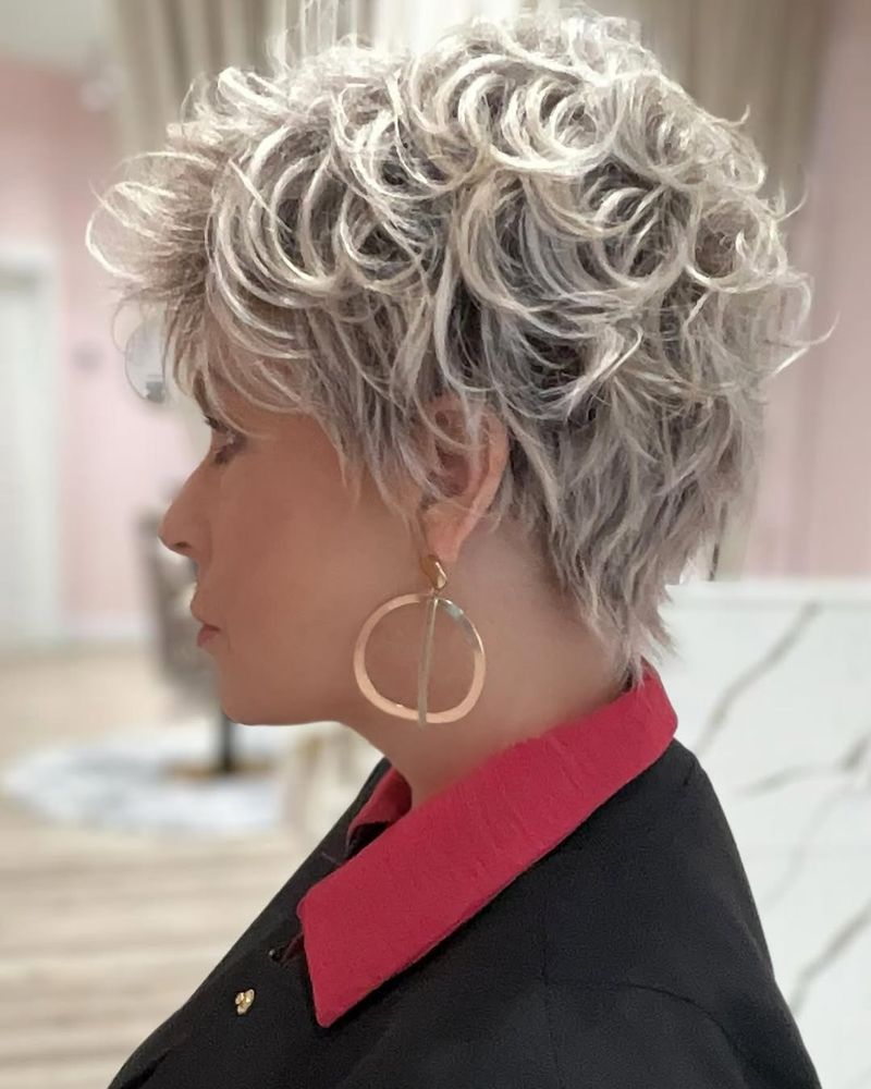 Tousled Silver Waves