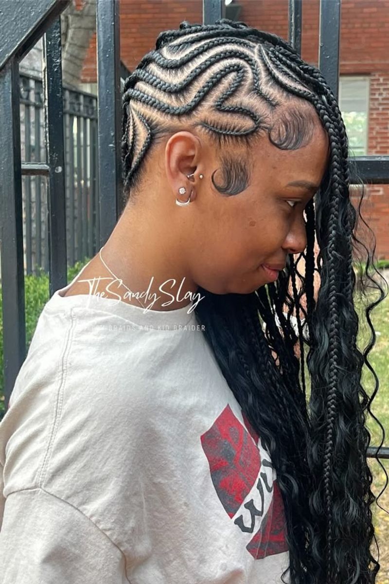 Lemonade Braids with Side Part