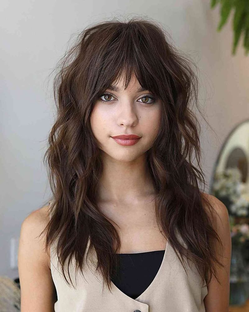 Choppy Bangs with Long Hair