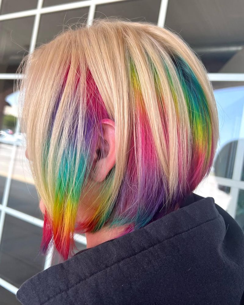 Bob with Color Streaks