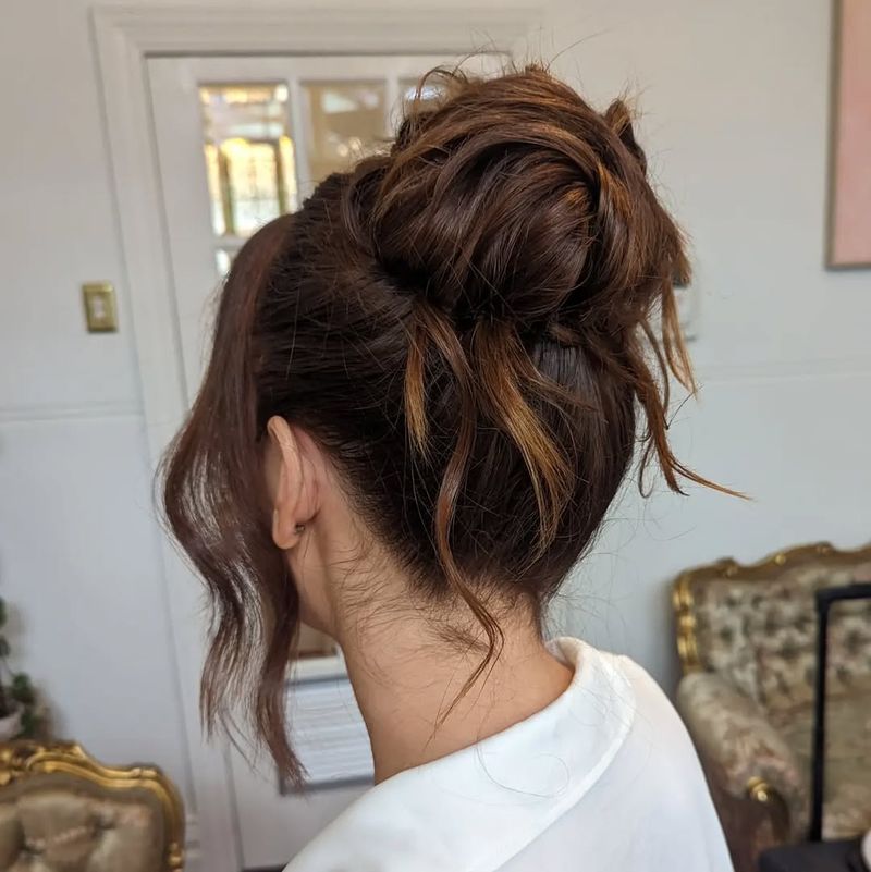 Messy Bun with Tendrils