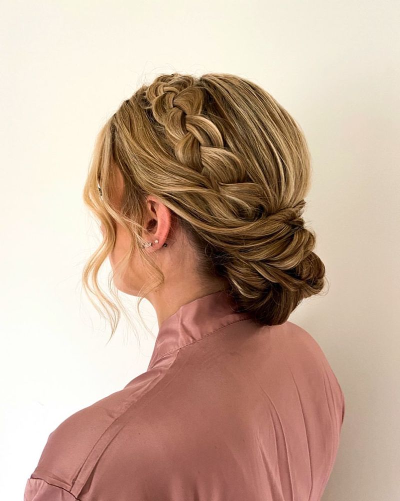 Low Bun with Braid