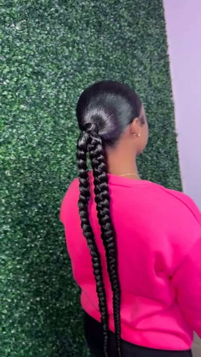 Double Braided Ponytail