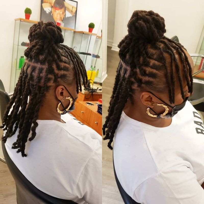 Micro Braids with Bangs