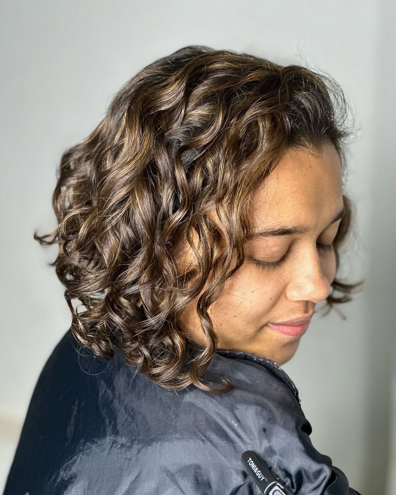 Curly Bob with Curled Ends